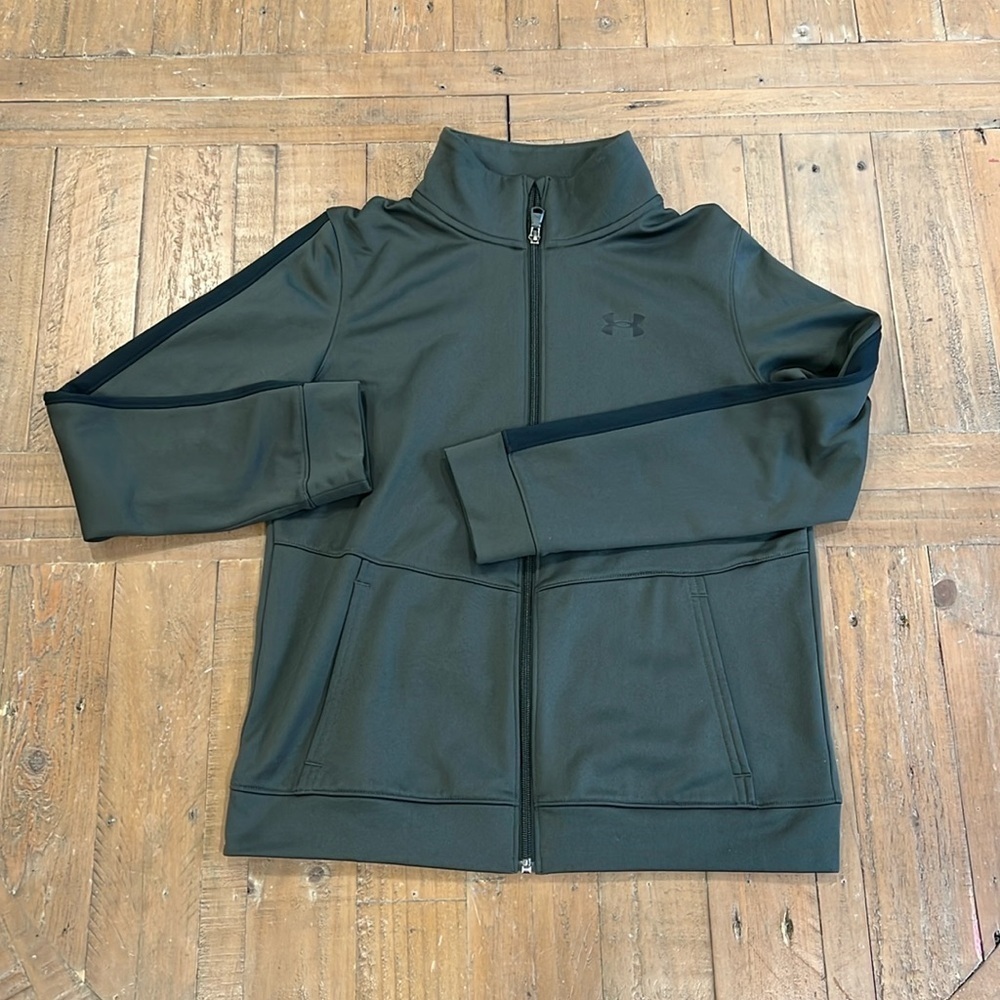Under armour green full zip track jacket